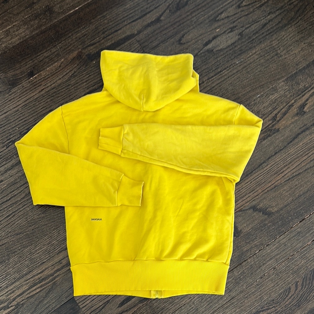Bright Yellow PANGAIA Zip-Up Hoodie (size S) - Picture 5 of 7